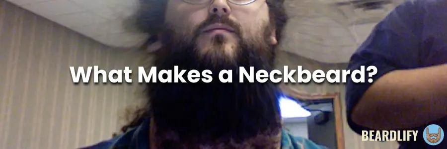 A man showing his neckbeard.